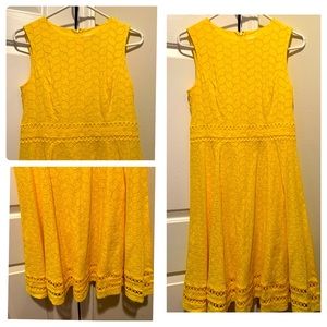 COPY - CALVIN KLEIN WOMEN'S YELLOW LACED DRESS